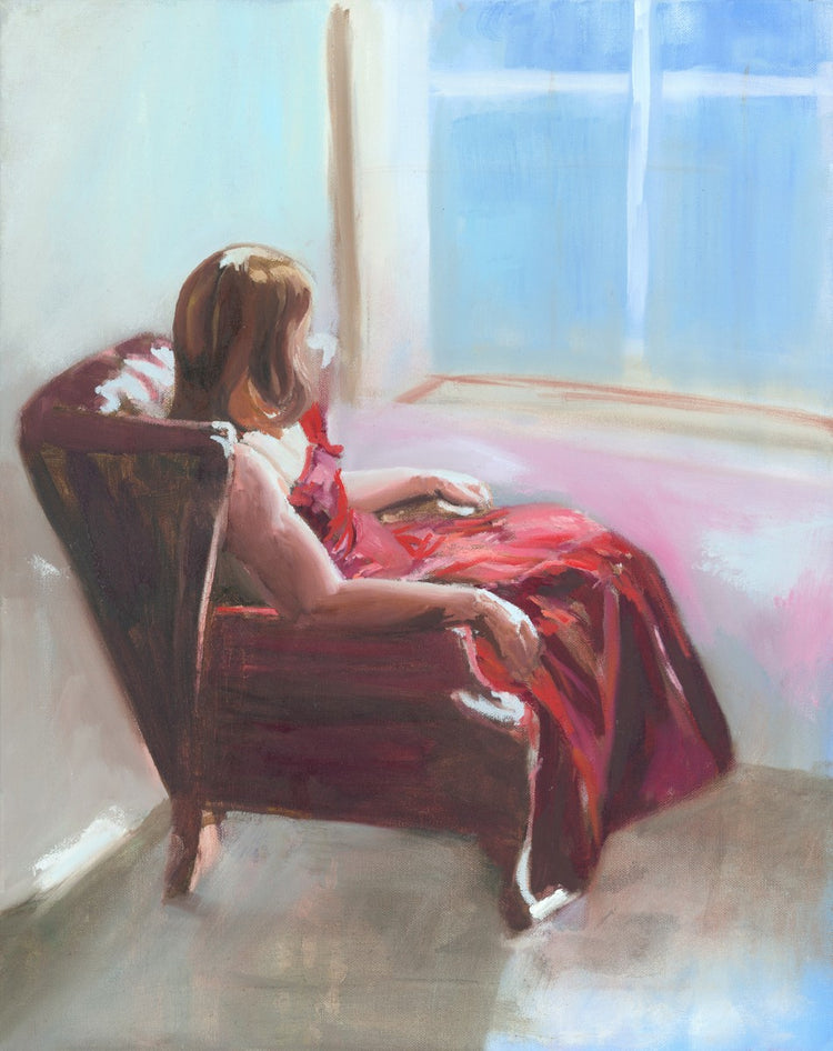 Lady with a red dress
