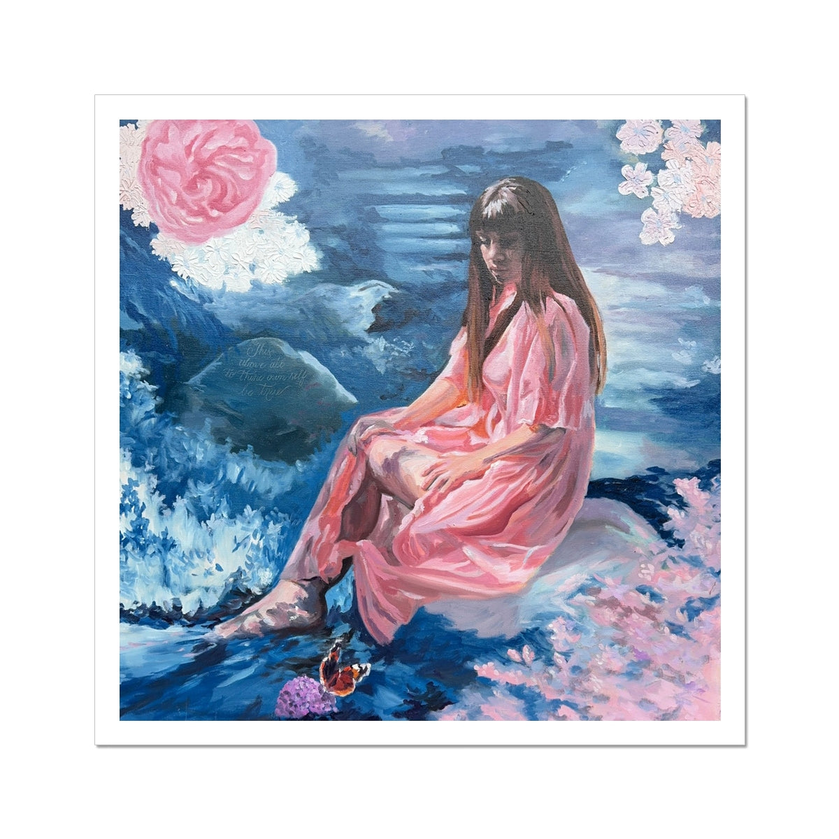 Serenity in Mother Nature's Garden Print Framed Print - lorrainefield