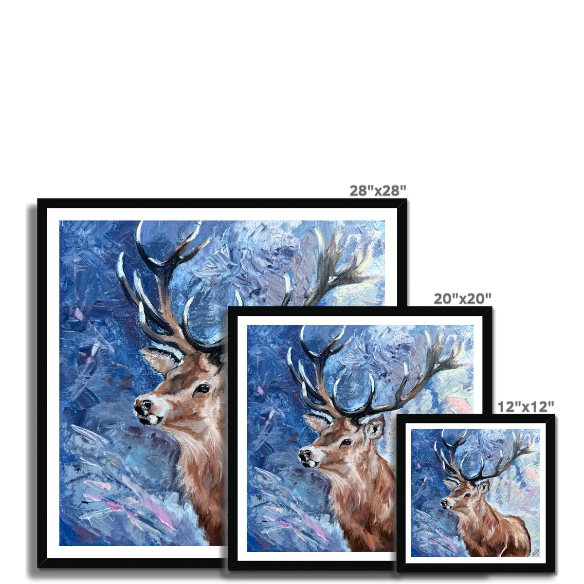 Majestic Resolve - The Stag Reimagined Framed Print - lorrainefield