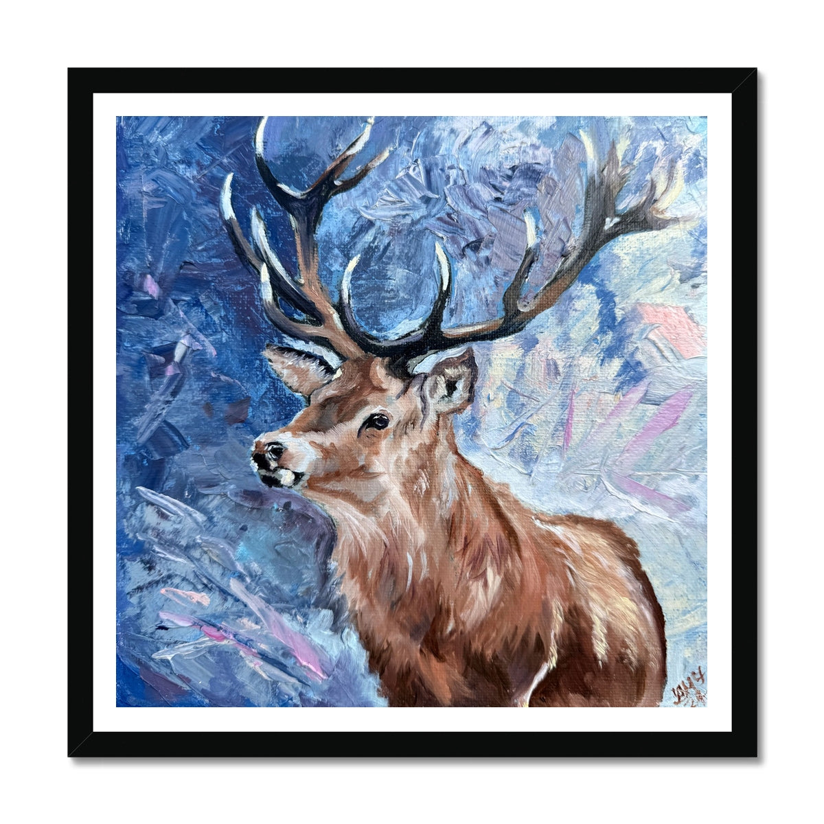 Majestic Resolve - The Stag Reimagined Winter Stag Print