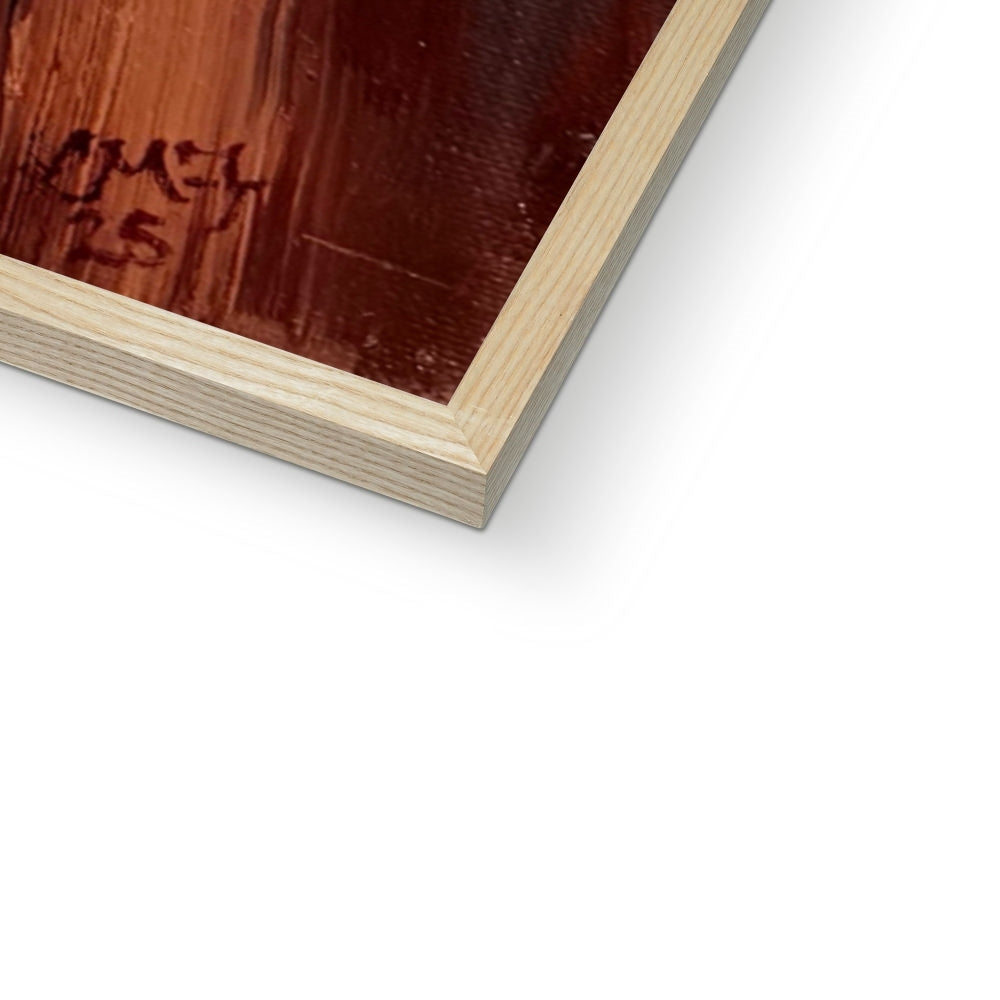 A Doorway to Freedom close up of natural wood frame