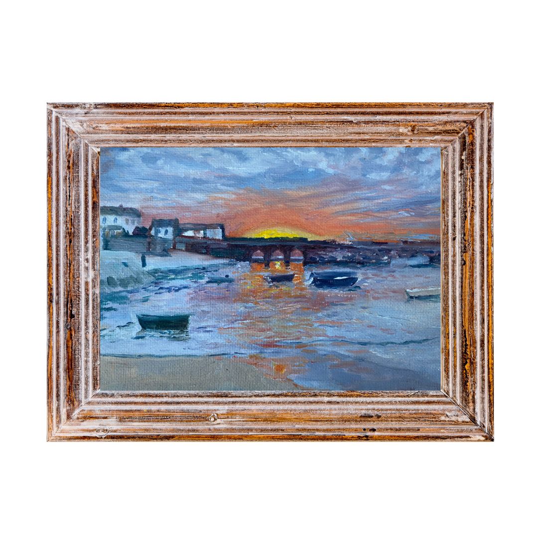 Mini oil painting of St Ives Harbour