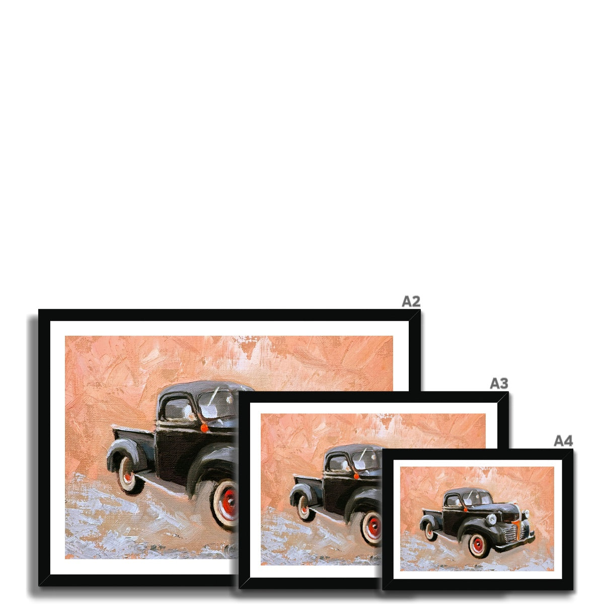 Size options for Classic Dodge vintage car fine art retro print
