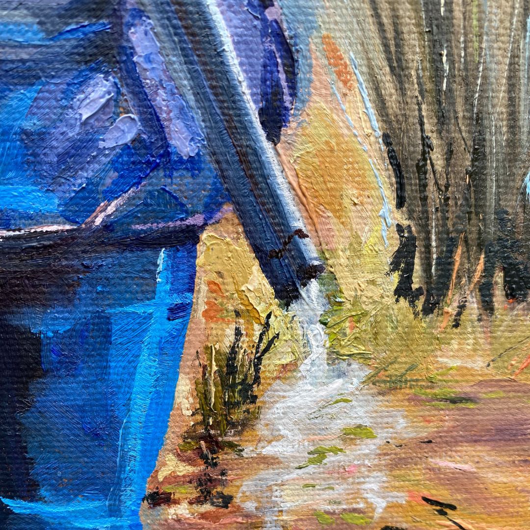 Close up of detail of Girl Power - Clay pigeon shooting artwork