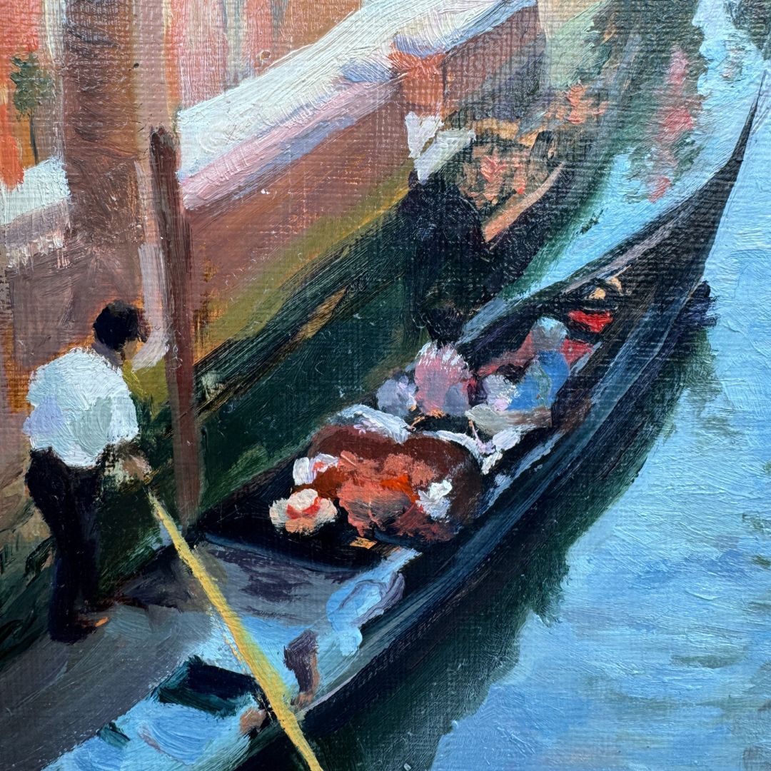 Gliding Through Time - Gondolas of Venice - lorrainefield