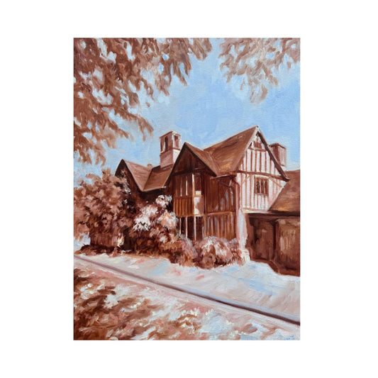 Painting of Hall's Croft Shakespeare's daughter's house in Stratford-Upon-Avon