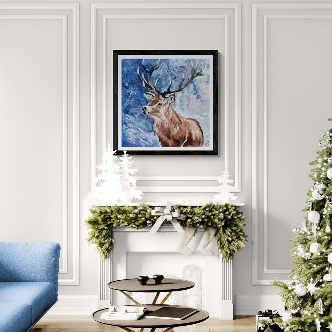 Majestic Resolve The Stag Reimagined Stag Art Print