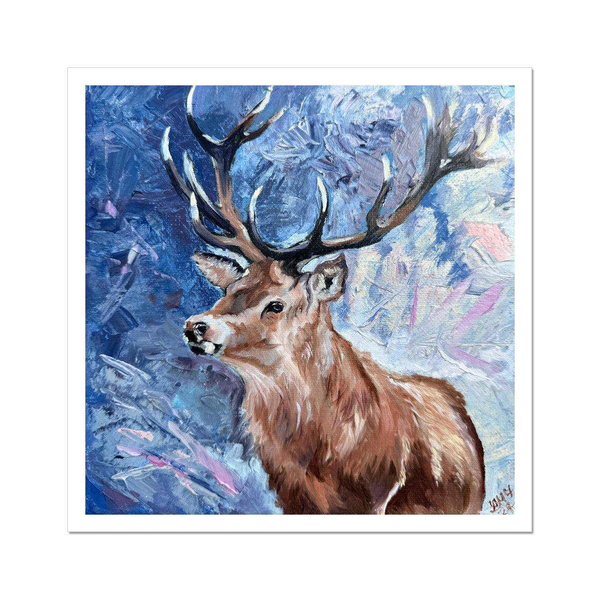 Stag Print Unframed