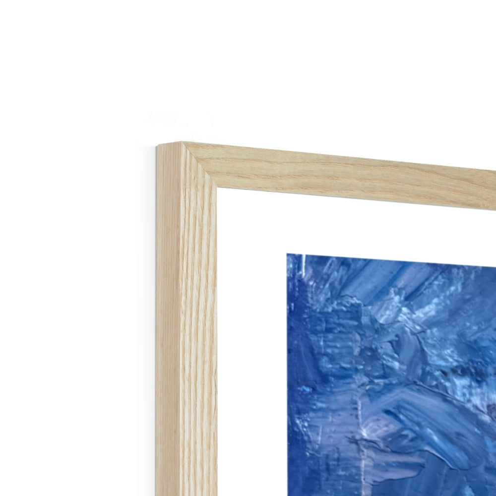 Deer print natural frame