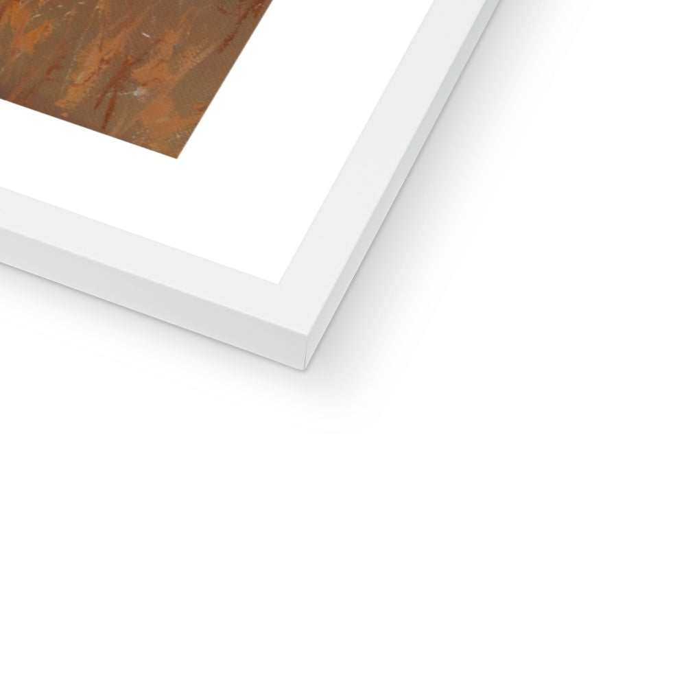 Man and his Border collie fine art print close up of white frame