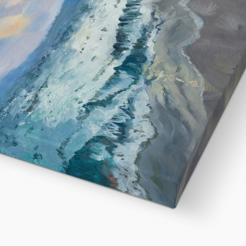 Porthminster Sunrise Canvas image wrap close up- lorrainefield