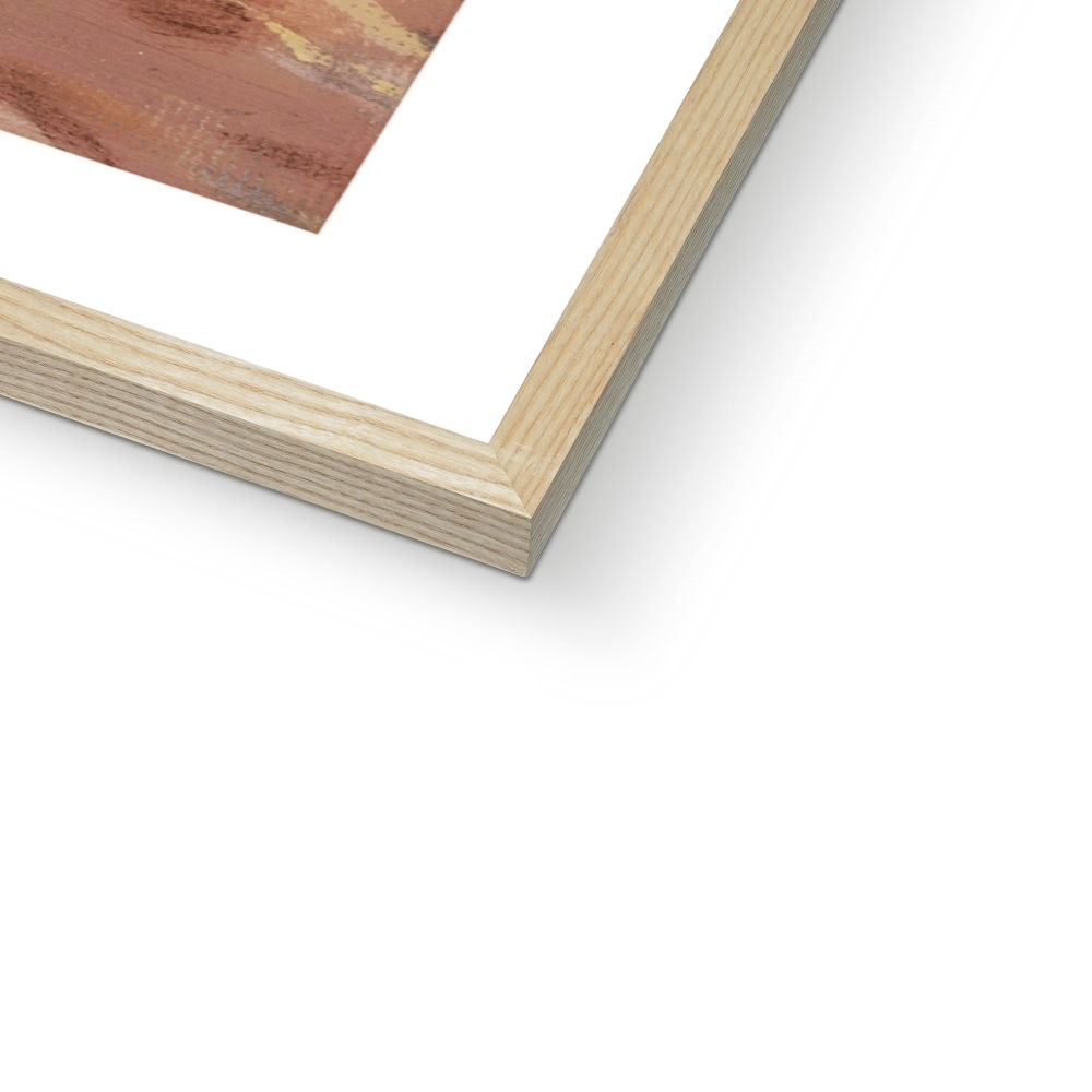 Will you Play fine art print natural frame close up of the frame on white background