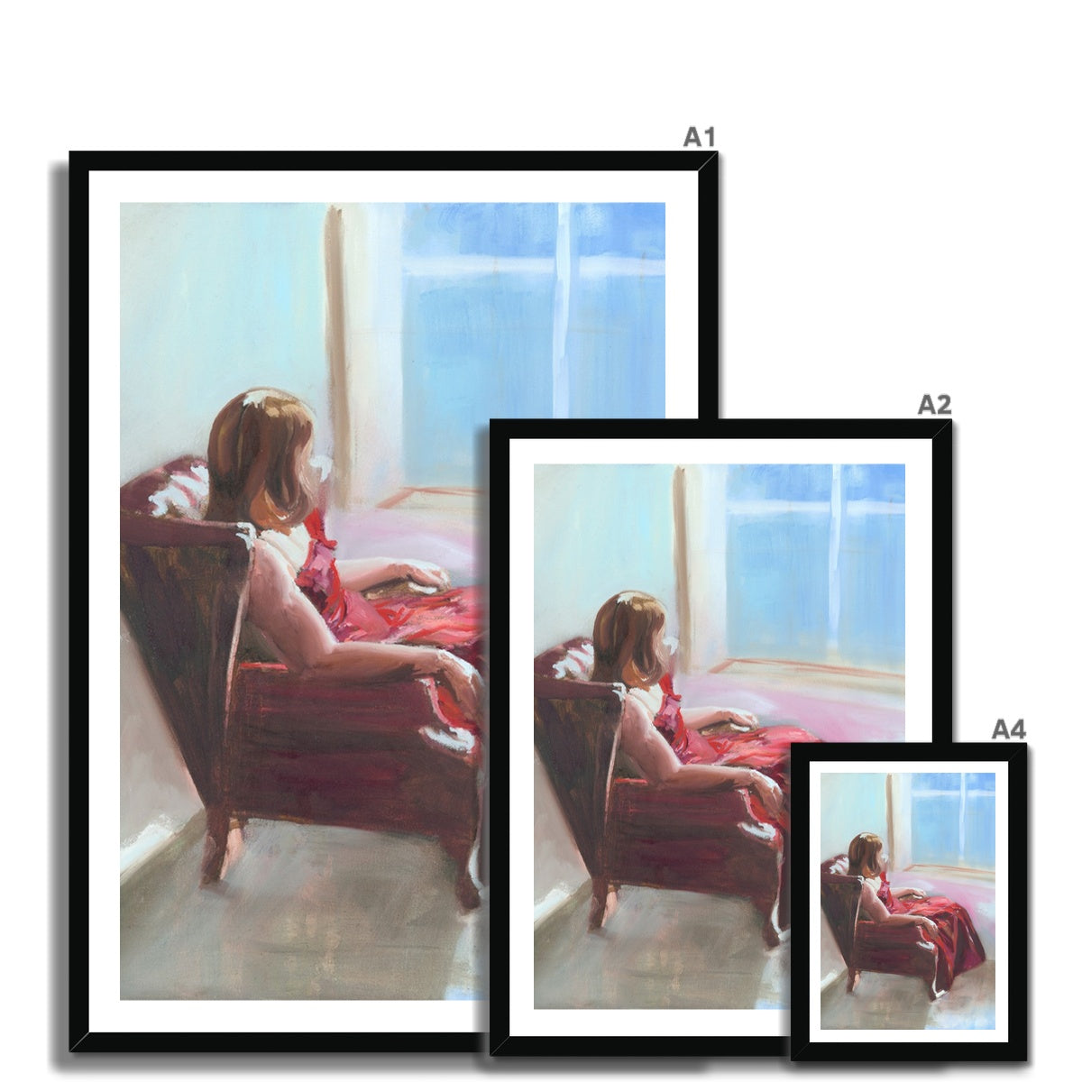 Lady in a red dress Fine Art Print - lorrainefield