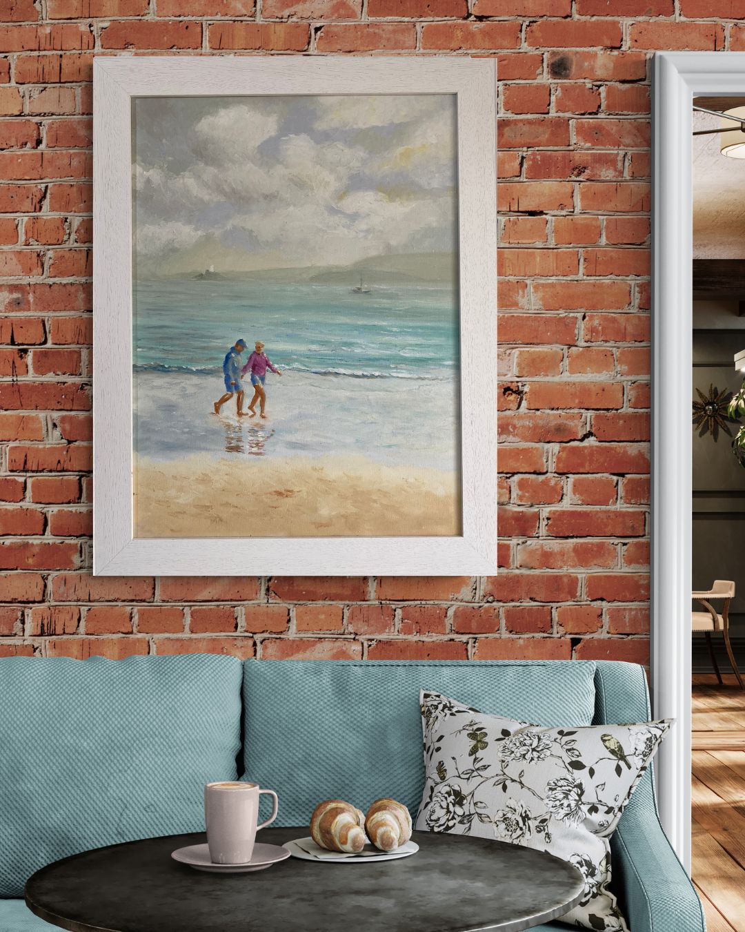 A Walk on The Wharf St Ives, Cornwall - Original Oil Painting - lorrainefield