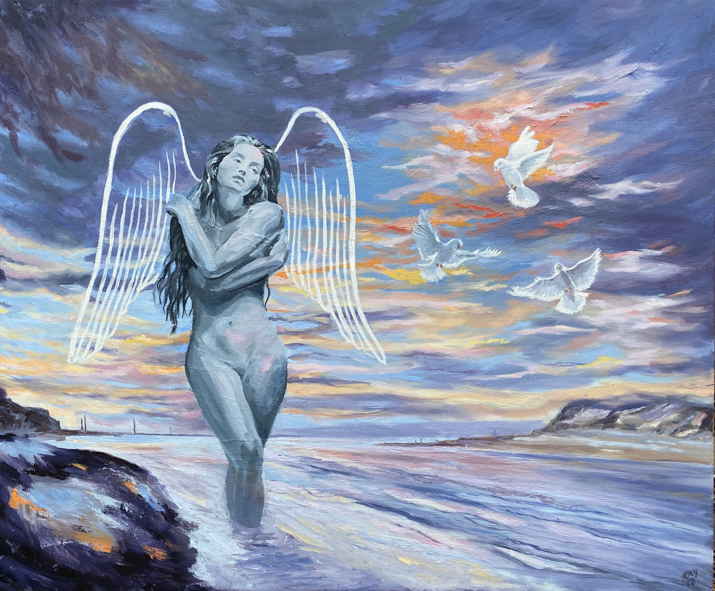 Angelic Angel - Original Oil Painting - lorrainefield