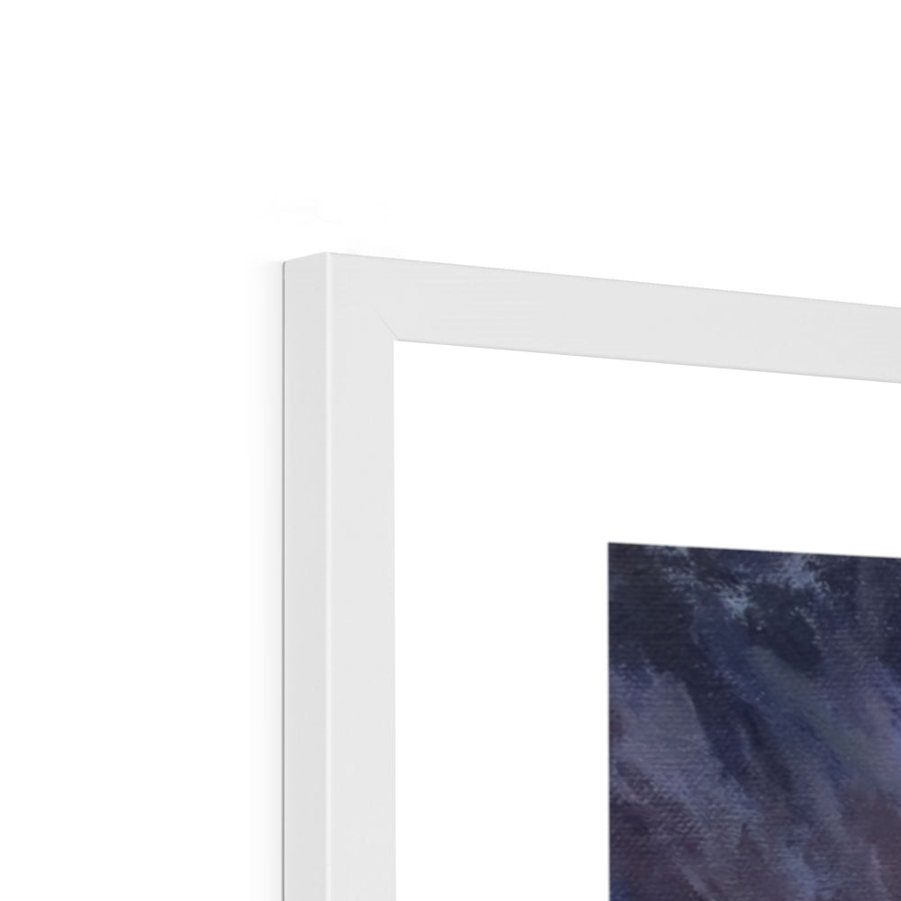 Angel artwork showing corner close up of white frame option