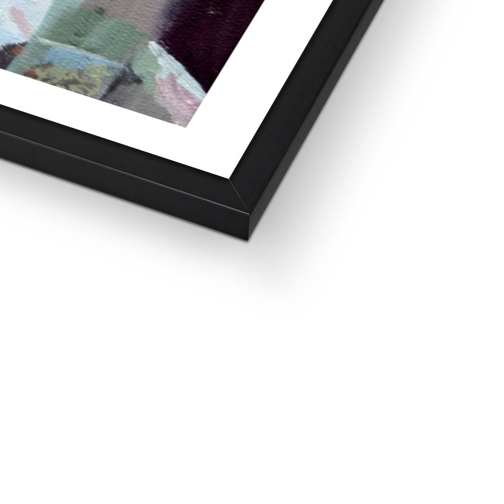 Close up black frame of Venice art print