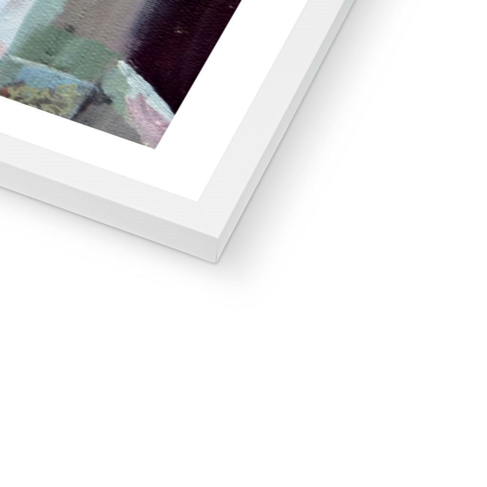 Close up white frame of Venice art print