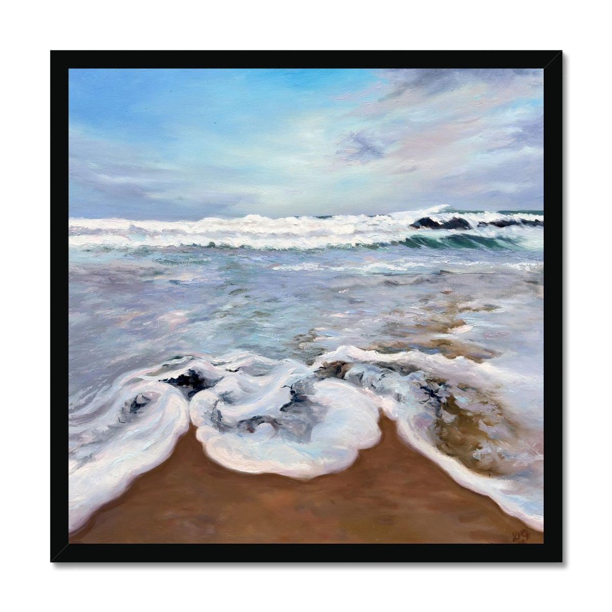 Coastal Calm Fine Art print black frame option