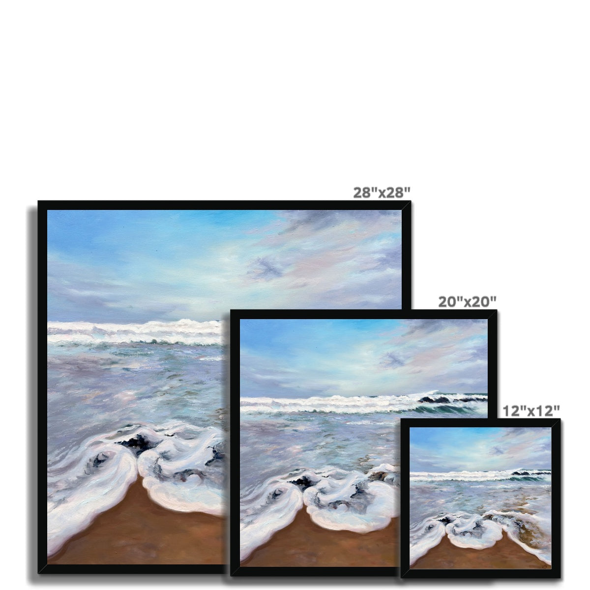 Coastal Calm Frame size selections