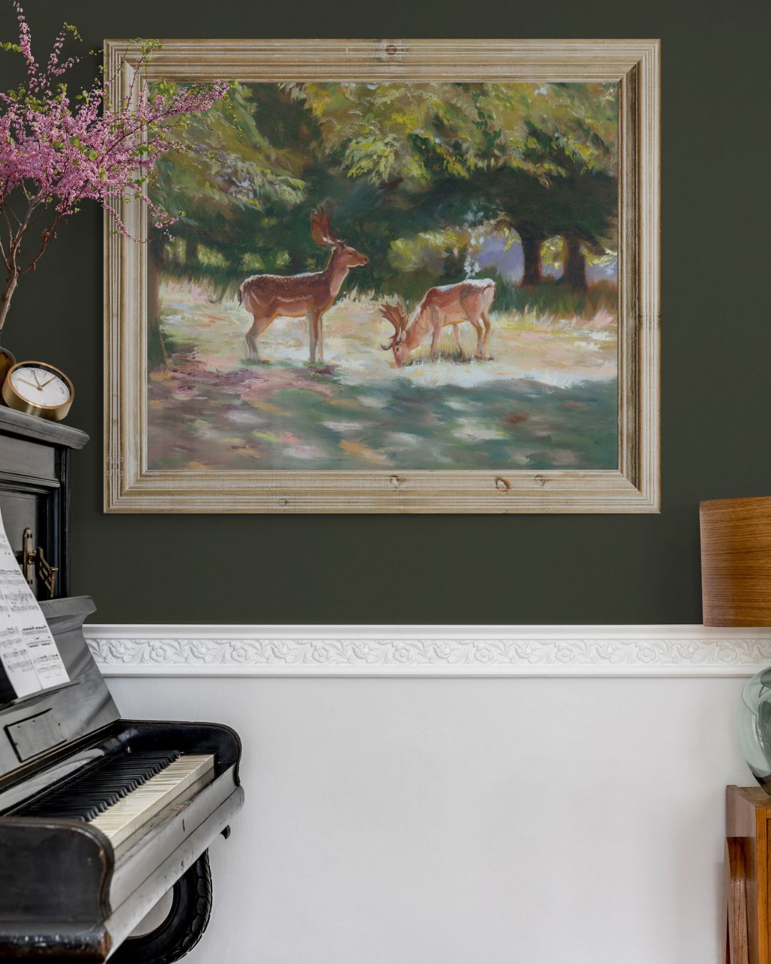 Deer at Charlecote - Original Oil Painting