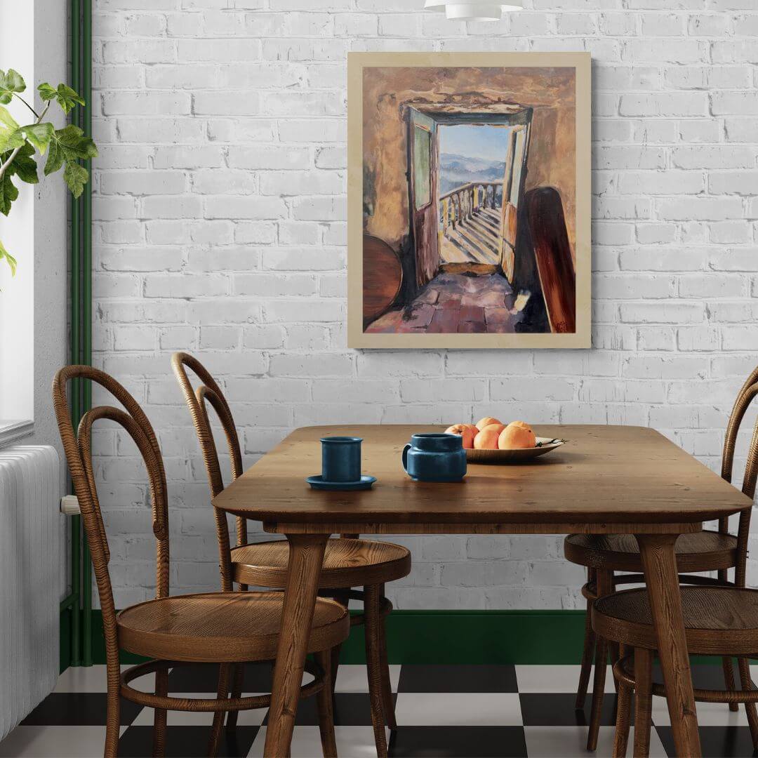 Italian doorway art print symbolising freedom and new beginnings