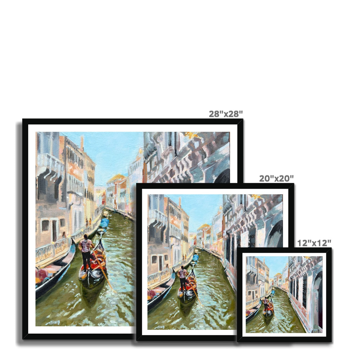 Frame size options for Venice art print