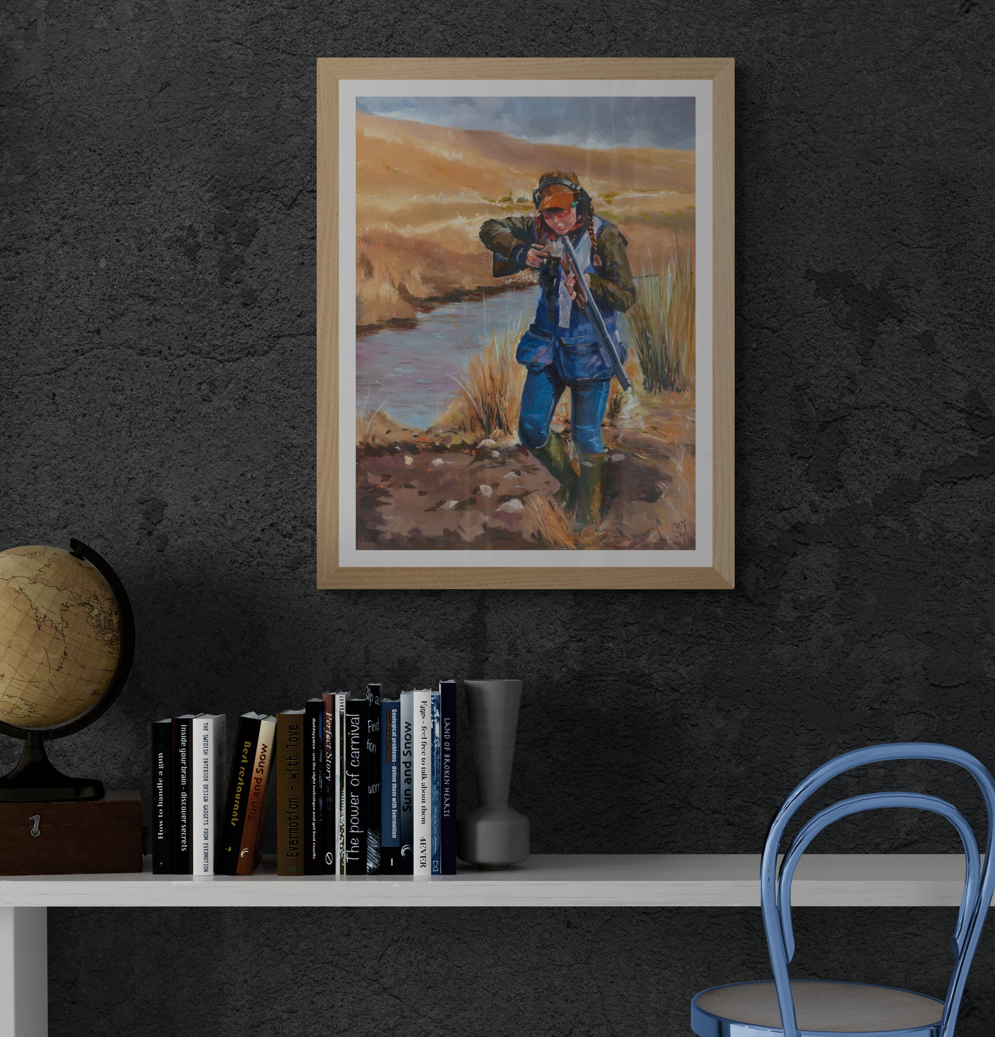 Women's clay pigeon shoot Fine Art Print - lorrainefield