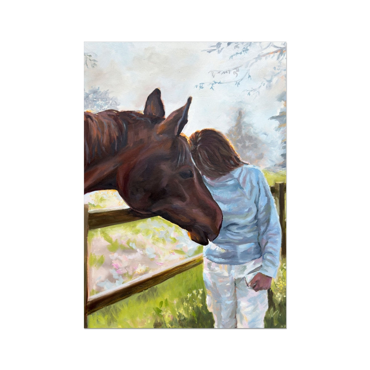 Horse in Field Print Unframed option