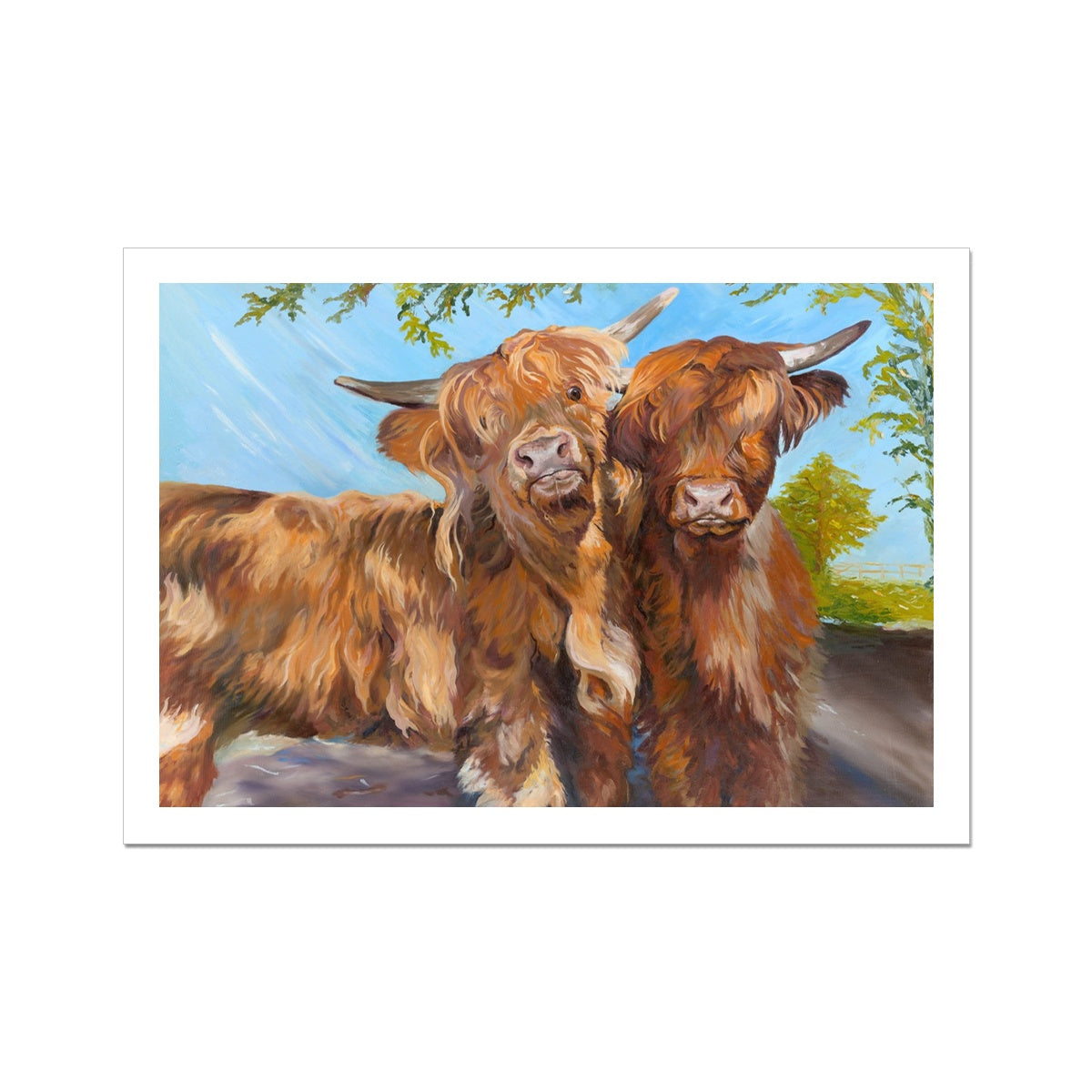 Highland Cows Humerous Art Print - lorrainefield