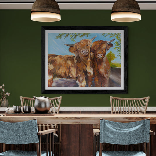 Highland cow print.Lorraine Field Art