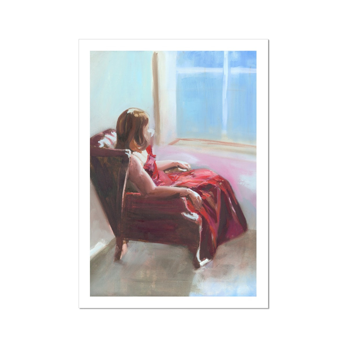 Lady in a red dress Fine Art Print - lorrainefield