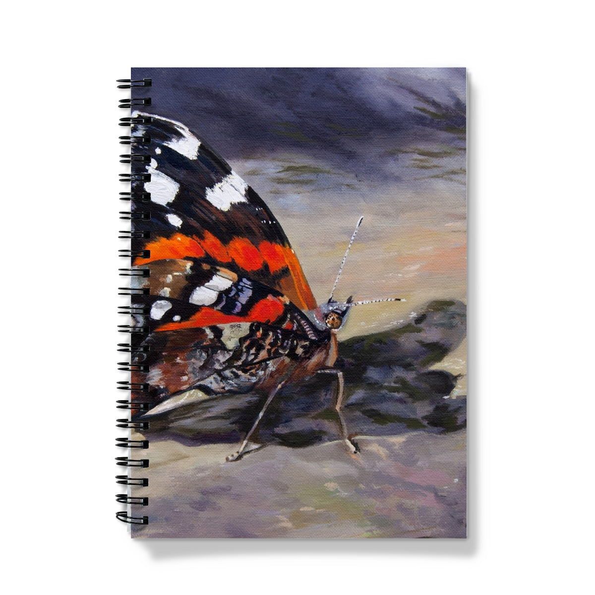 Notebook with a butterfly illustration on the cover