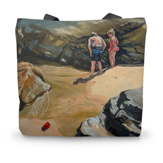 Rockpool Explorers tote bag with handles featuring Rockpool Explorers fine art print 