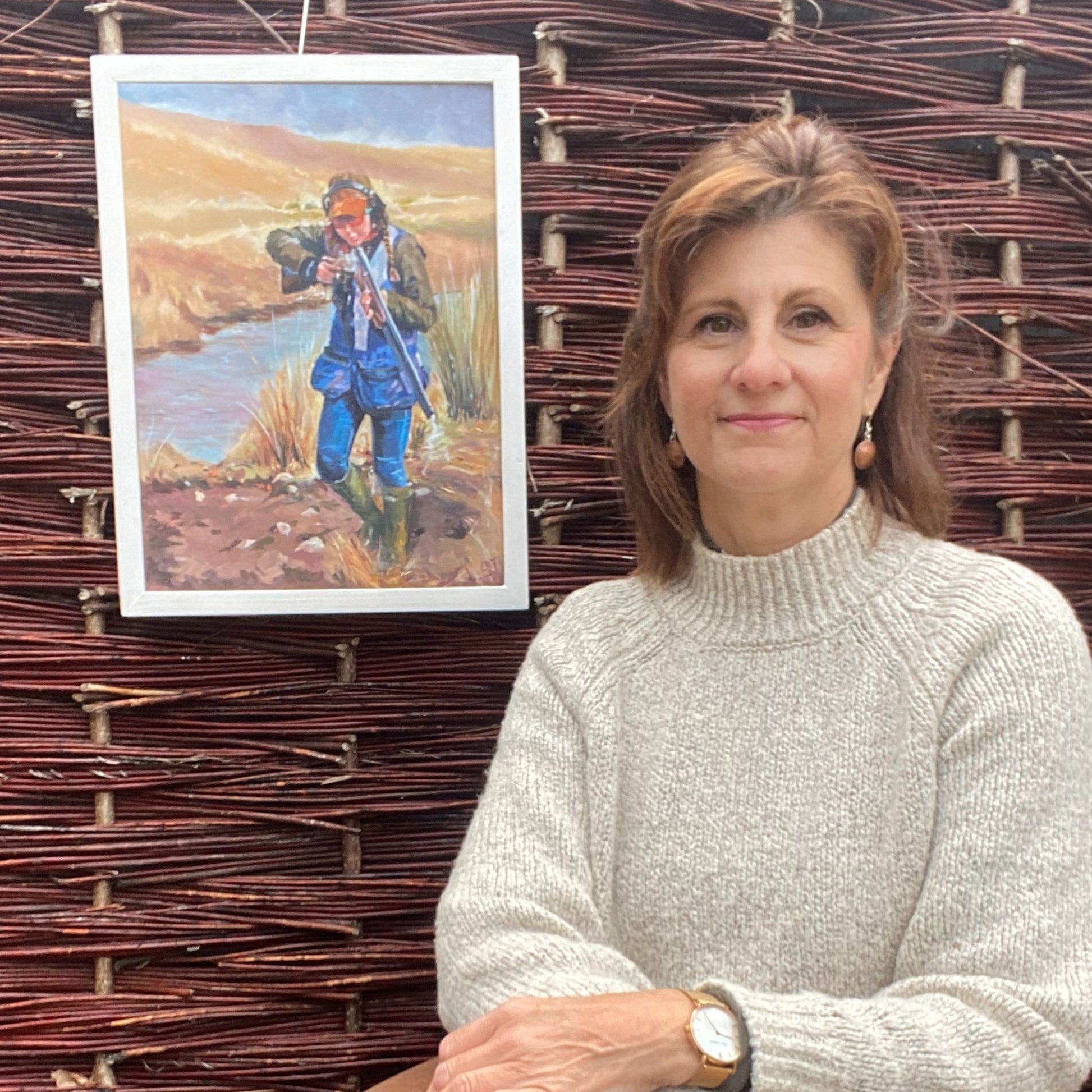 Scale photo of Girl Power original oil painting