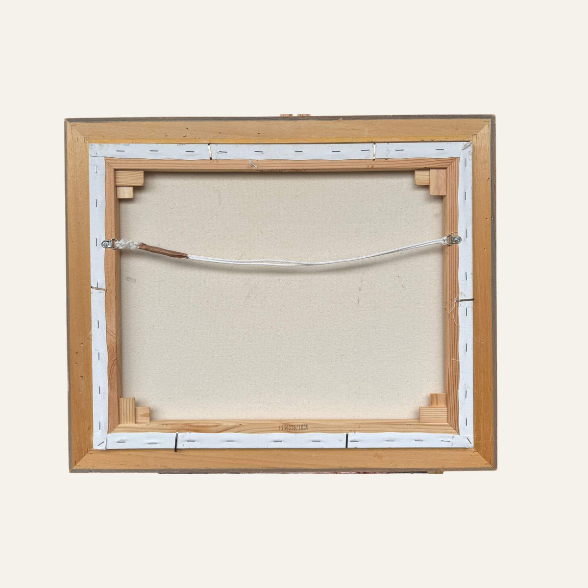 Stillness amongst the leaves oil painting frame close of up rear side