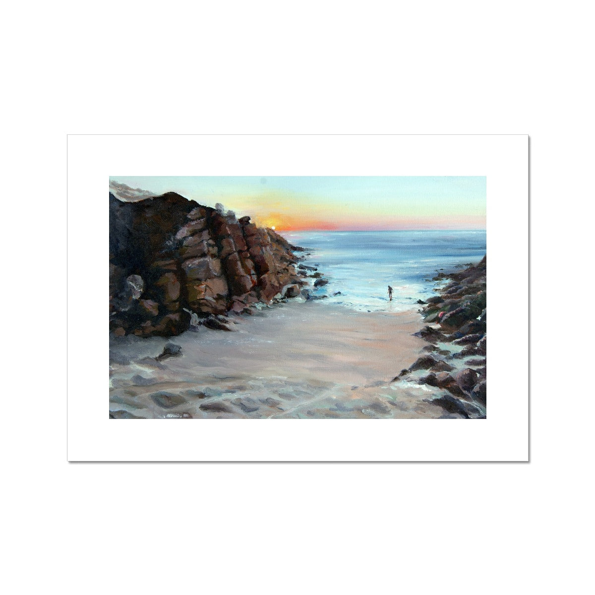 Sunrise Swim - Porthgwarra  Fine Art Print - lorrainefield