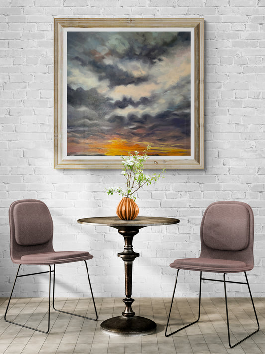 Sunrise Brings Calm - Beautiful Sunrise Painting - Lelant, St Ives - lorrainefield