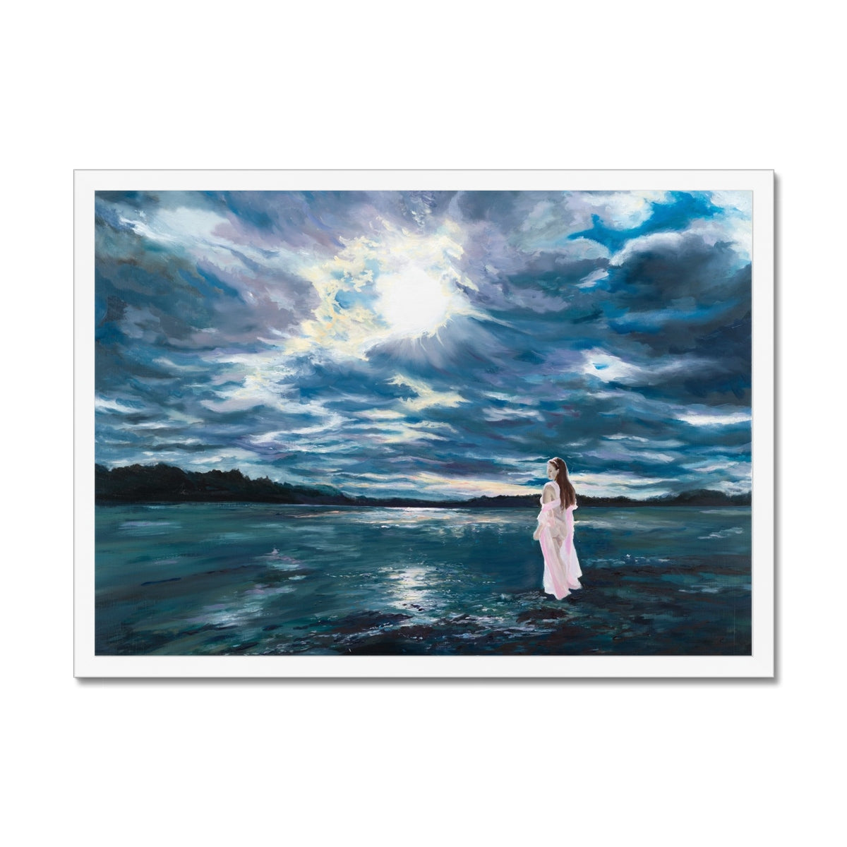 Fine art print of The Power of Mother Nature in a crisp white frame for a clean, modern look.
