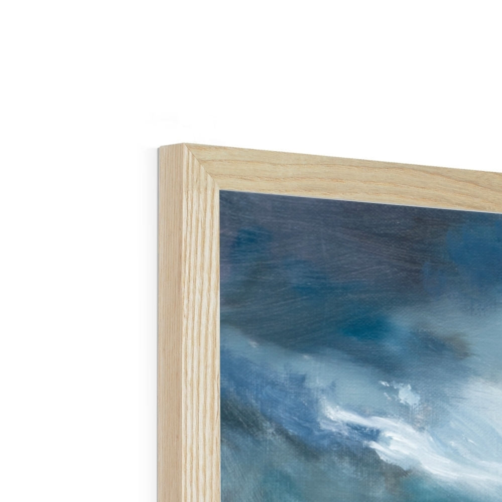 The Power of Mother Nature print in a warm natural wood frame, adding softness and warmth.