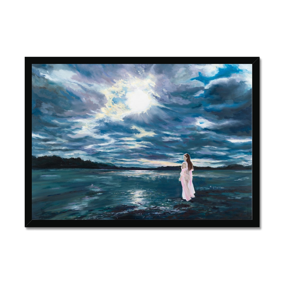 The Power of Mother Nature fine art print in a classic black frame.