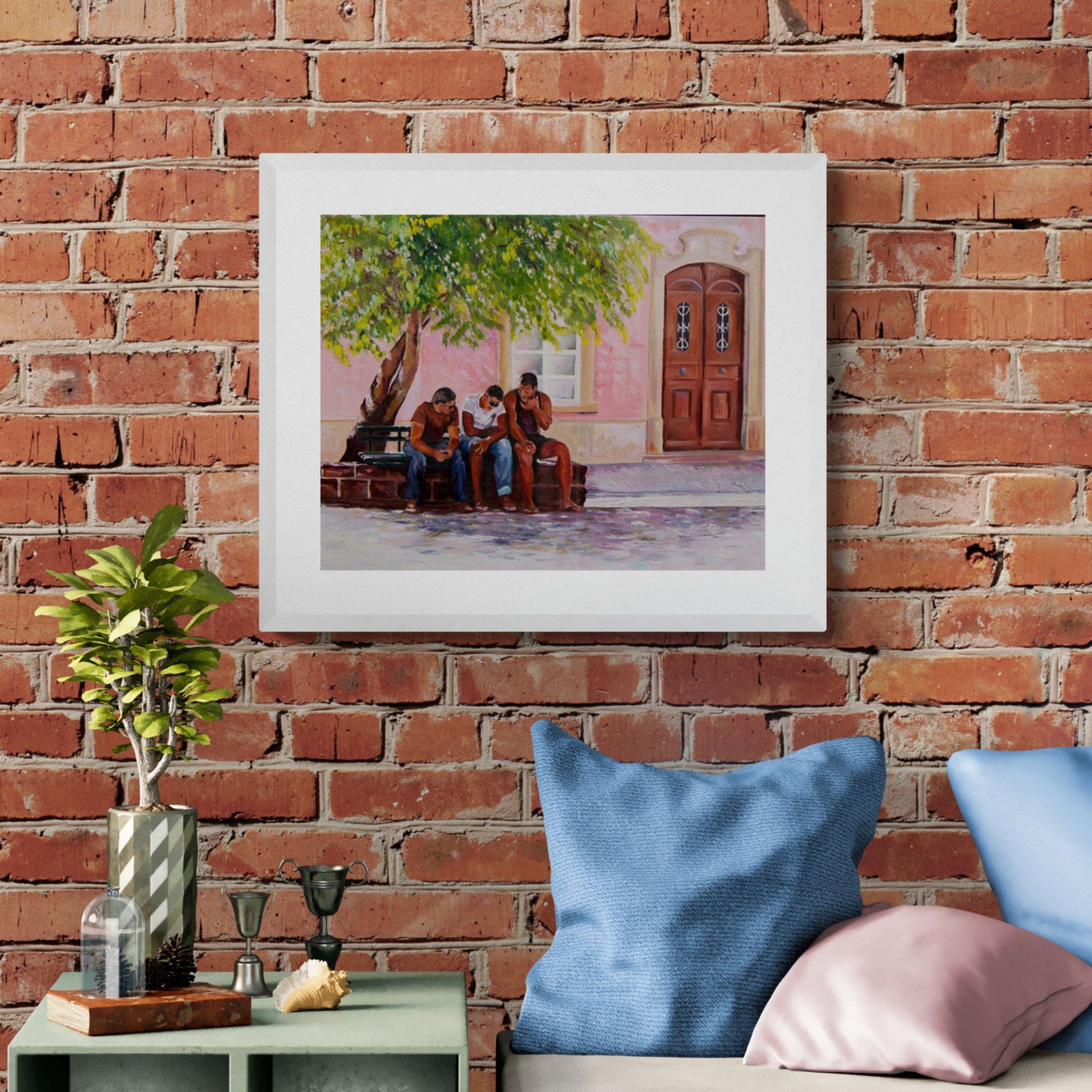 Man Talk, Silves, Algarve - Original Oil Painting - SOLD