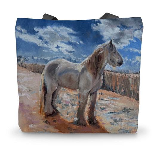 Tote bag featuring Traveller's Horse artwork by Lorraine Field Art