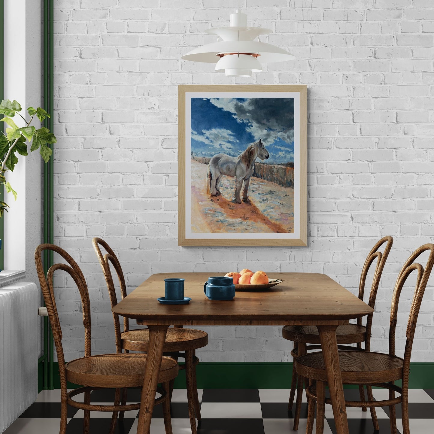 The Traveller's White Horse Fine Art Print | Wildlife Collection