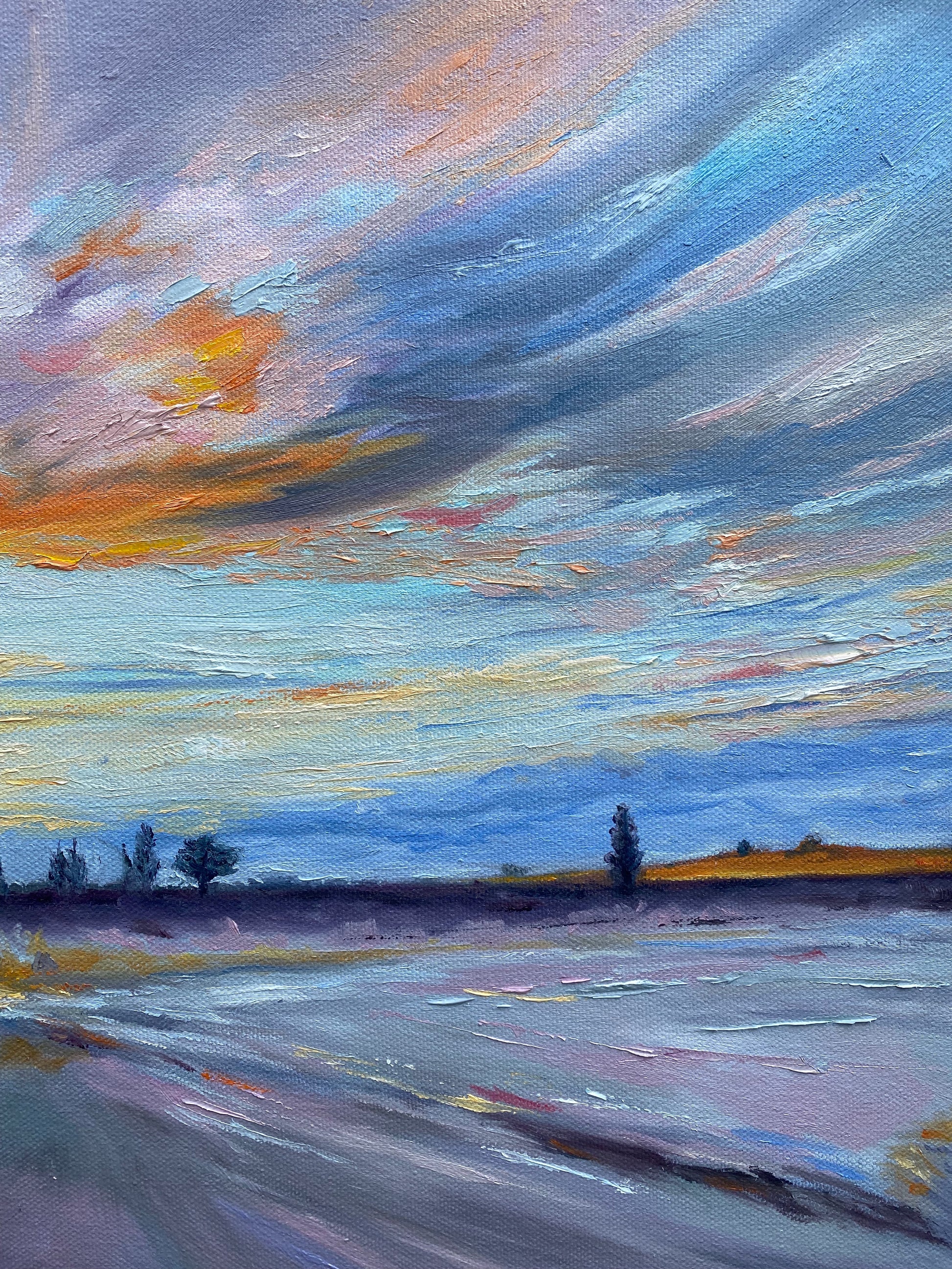 Warwickshire Sunrise - Original Oil Painting - lorrainefield