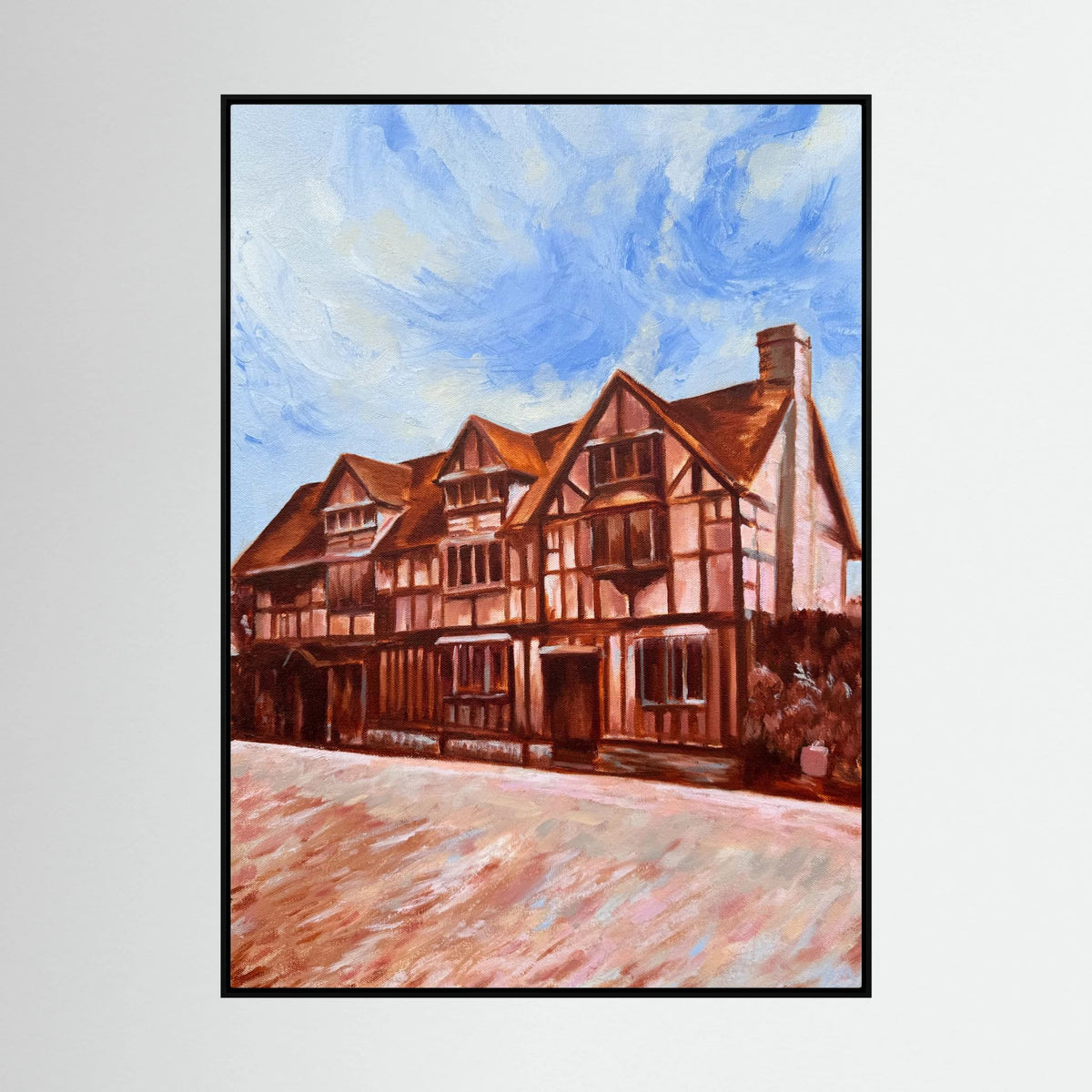 Shakespeare’s Birthplace canvas print in a black frame