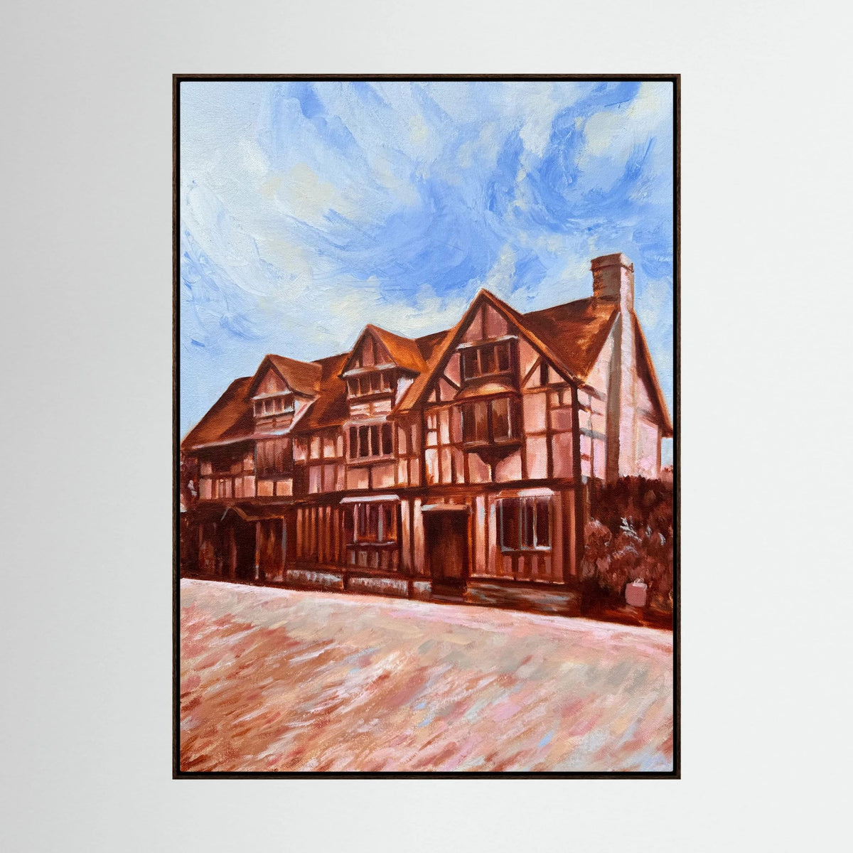 Shakespeare’s Birthplace canvas print in a dark oak frame