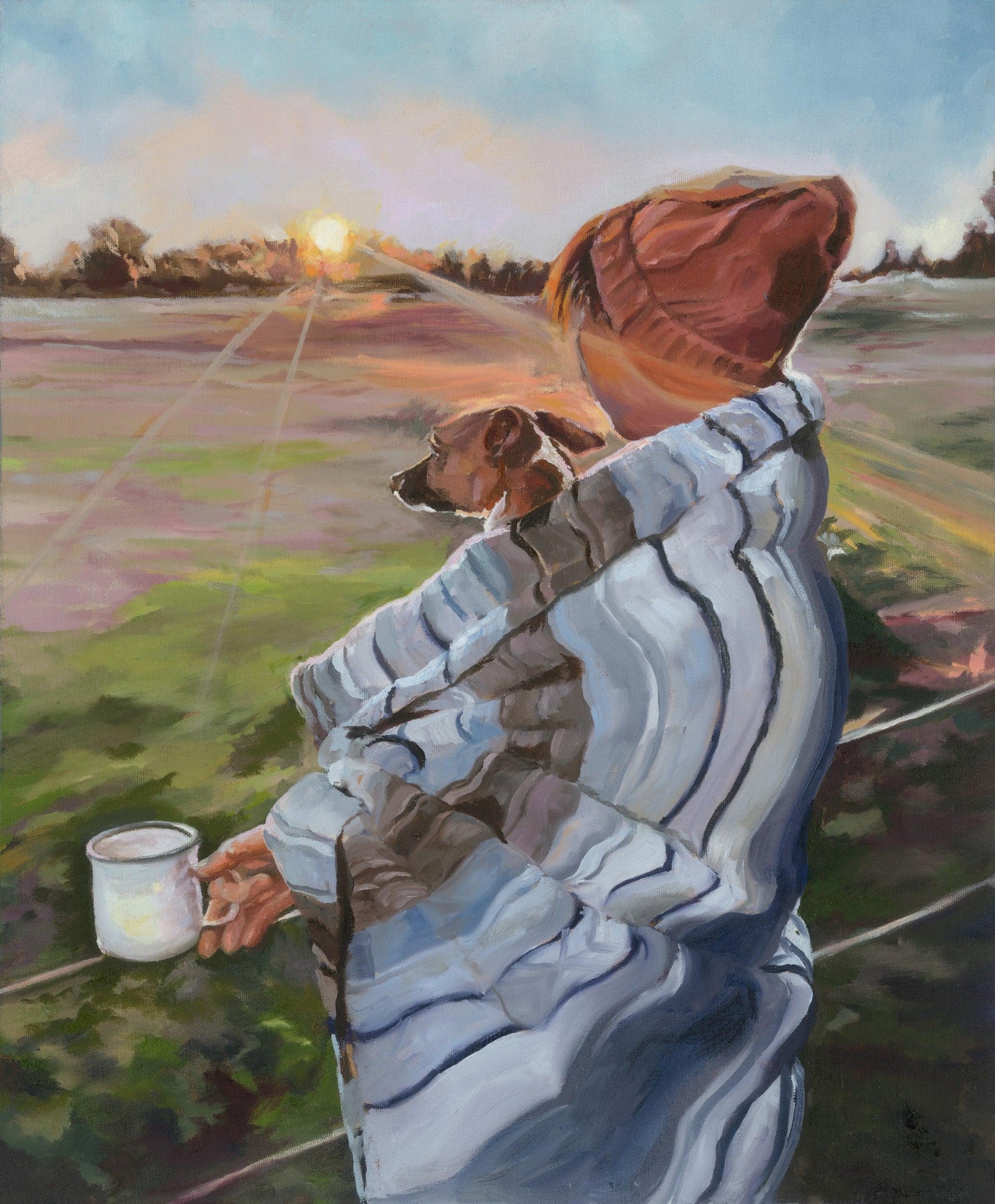 Sunrise with the pup - lorrainefield