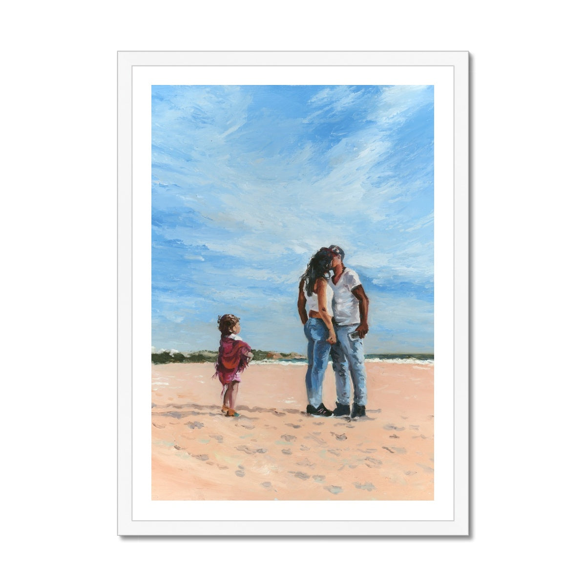 Love on a beach Mama Fine Art Print - lorrainefield