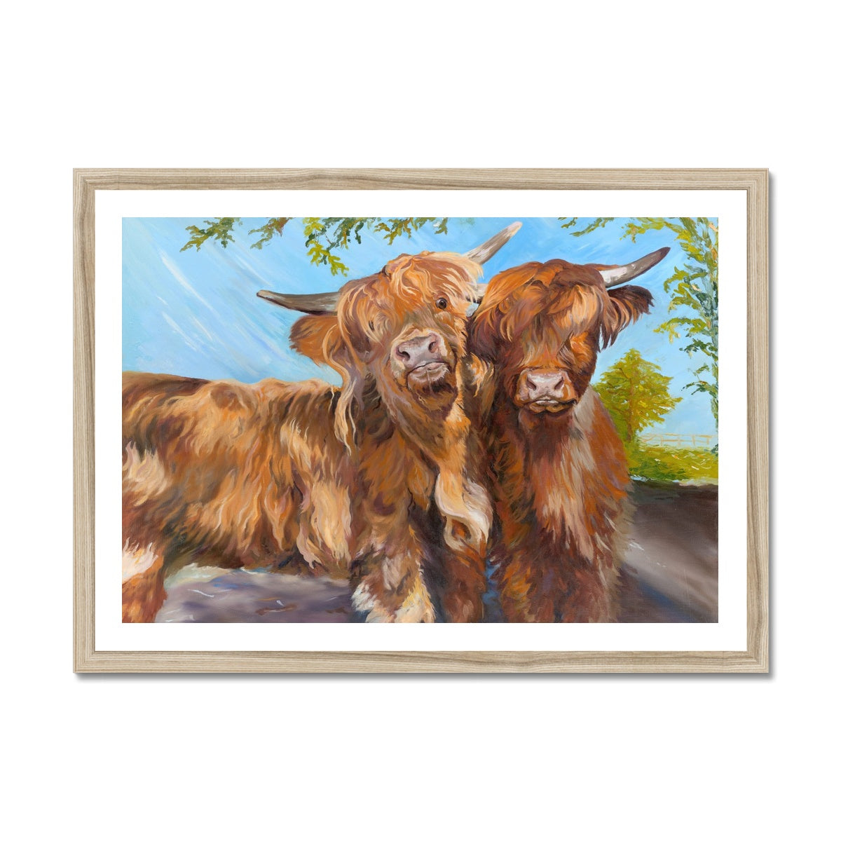 Highland Cows Humerous Fine Art Print - lorrainefield